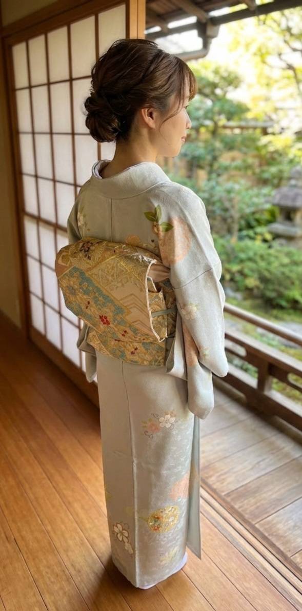 振袖着装の女性